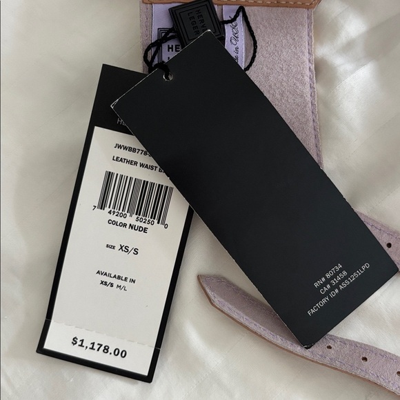 New Herve Leger Brown Tan Leather Waist Belt - Picture 9 of 9